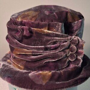 Liz Claiborne Crushed Velvet Slouchy Cloche Bucket Hat